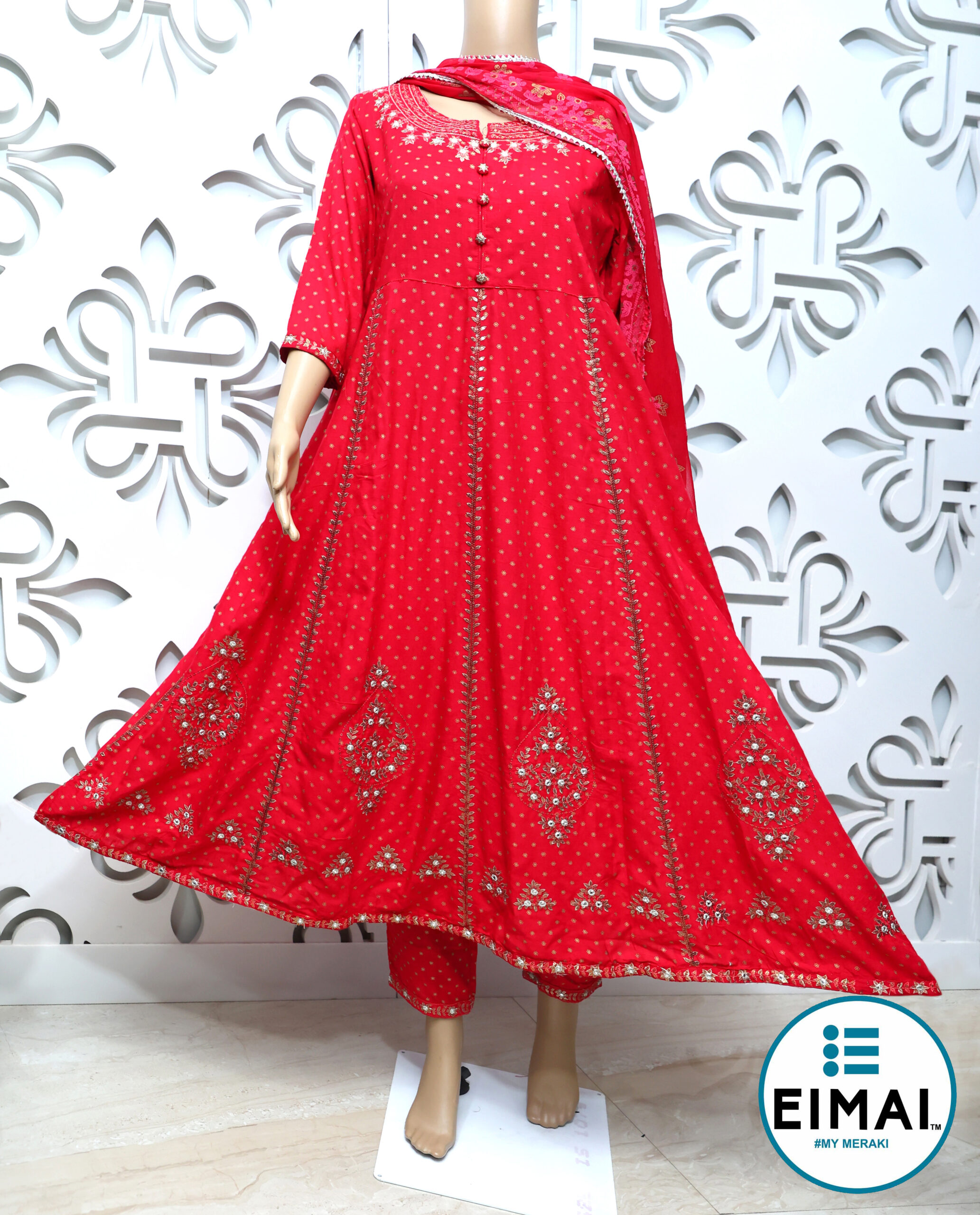 Fantastic Red Rayon Cotton With Samosa Lace Button Kurti And Designer Rayon  Cotton Samosa Lace Plazo in India  RJ Fashion