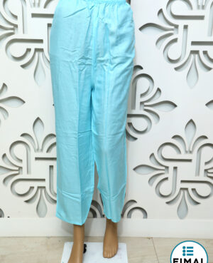 Ready to wear light blue anarkali kurta with trouser & dupatta embelished with embroidery & gota finishing