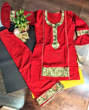 Ready to wear pure silk Banarasi kheen khwab and camric coord set with kurta and pallazo for summer weddings ,parties and special occasions