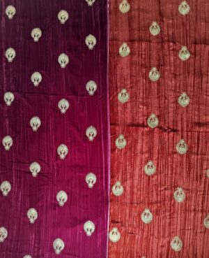 Velvette suit /coord sets with intricate golden kasab embroidered bootas all over – 2.5mtr each