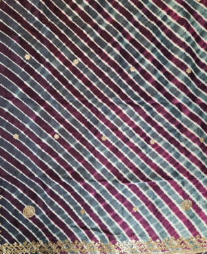 Leheriya Tussar Silk Saree